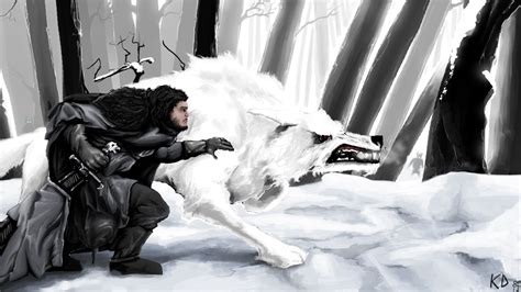 Jon Snow & Ghost by tap5y on Newgrounds