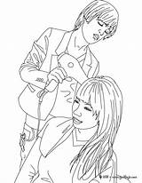 Hair Stylist Coloring Page Pages sketch template