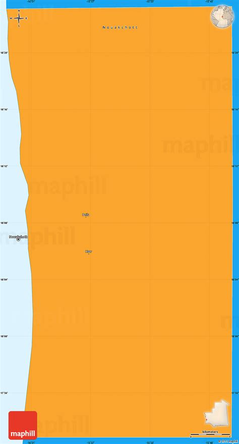 Political Simple Map of Nouakchott