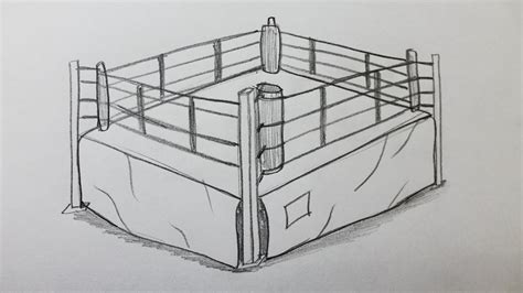 How to draw a boxing ring - YouTube