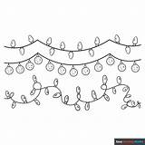 Christmas Lights Coloring Page  Easy Drawing Guides sketch template