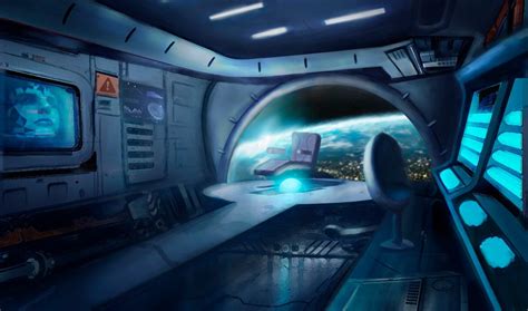 ArtStation - Spaceship Control Room - Concept Art