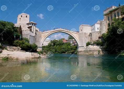 Old Bridge of Mostar stock image. Image of mostar, medieval - 24250983