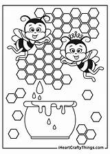 Bumble Bee Honey Coloring Page sketch template