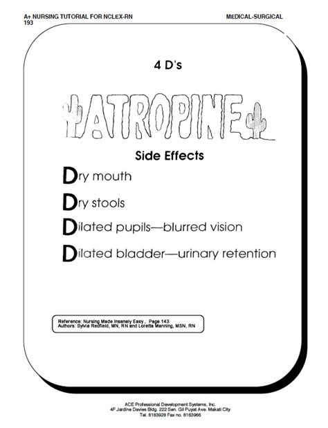 atropine side effects | Pharmacology nursing, Nursing school survival, Nursing study tips