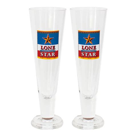 Lonestar Beer Two Pack Pilsner Beer Glasses