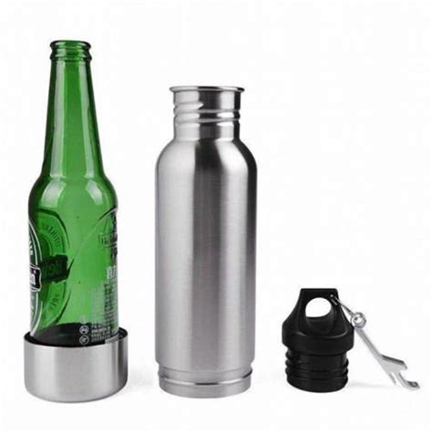 304 Stainless Steel Beer Bottle Insulator Cold Keeper Cup Holder With ...