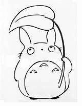 Friendly Totoro 4 sketch template