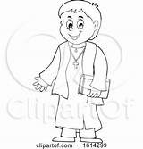Cartoon Catholic Priest Sketch Coloring Page sketch template