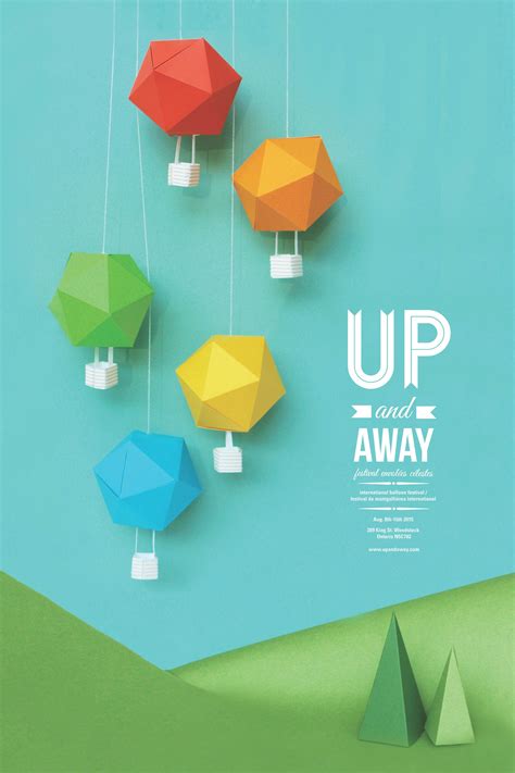 Up & Away Hand Crafted Event Poster Example - Venngage Poster Examples | Graphic design posters ...