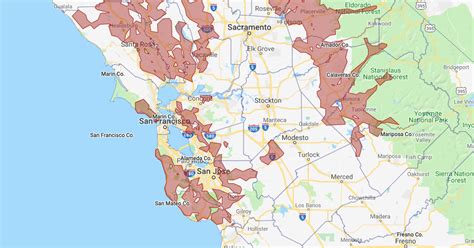 Map of PG&E power outage zones in Northern California - Curbed SF