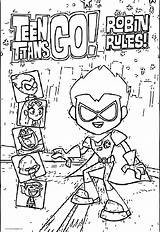Teen Titans Go Robin Rules Cover Coloring Page  Wecoloringpagecom sketch template