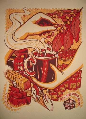 Mural Cafe, Cafe Art, Coffee Cup Art, Coffee Shop, Peace Coffee, Coffee Illustration ...