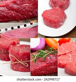 Collection Different Raw Beef Cuts Collage Stock Photo (Edit Now) 241200079