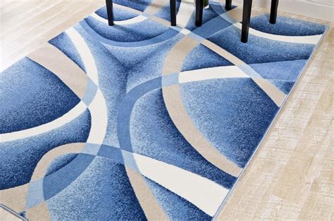 Blue Abstract Modern Contemporary Discount Clearance Area Rugs - Bargain Area Rugs | Rugs on ...