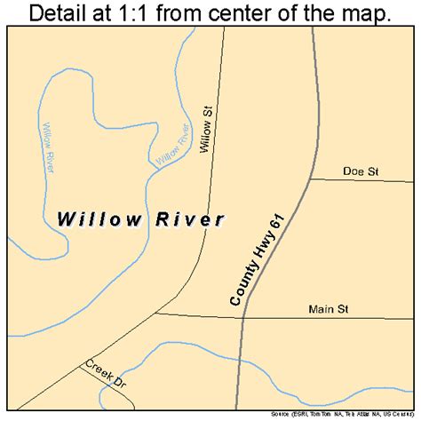 Willow River Minnesota Street Map 2770492