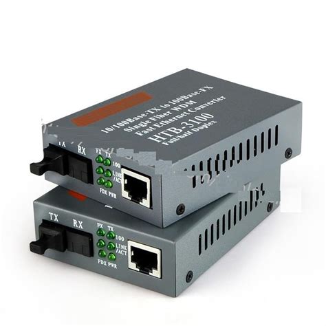 1Pair HTB-3100A/B Optical Fiber Ethernet Media Fiber Converter 25km SC 10/100M - Free Shipping ...