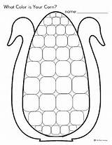 Indian Corn Coloring Template Sketch Page sketch template
