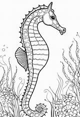 Seahorse Coloring Page For Kids – Color My Pages sketch template