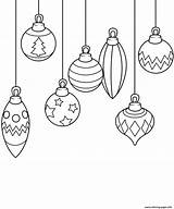 Printable Christmas Ornaments Coloring Pages sketch template