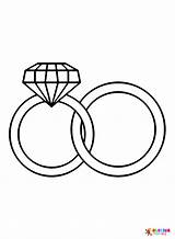 Wedding Ring With Diamond Coloring Page  Free Printable Pages sketch template