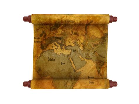 Old Map Scroll Royalty Free Stock Photography - Image: 7309867