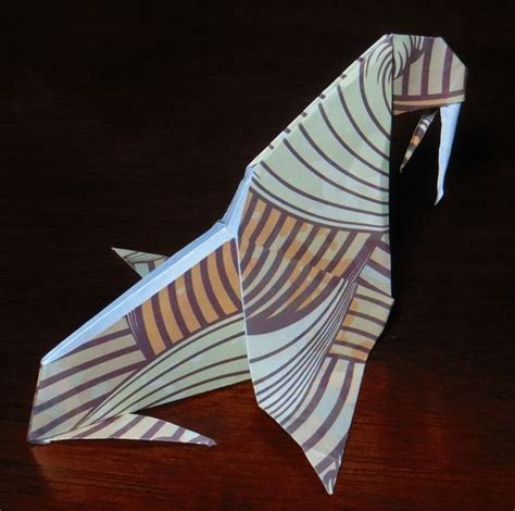 Walrus Printable Origami Instructions