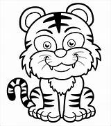 Free Coloring Pages Baby Tiger sketch template