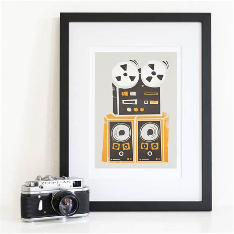 Reel To Reel Art Print By Fox & Velvet | notonthehighstreet.com