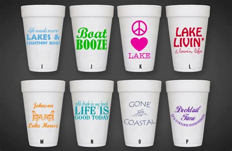 custom styrofoam cups - summer - lake design | Lake house gifts, Custom styrofoam cups, Foam cups