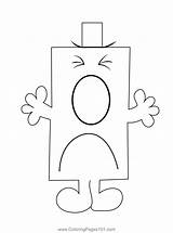 Mr Grumpy Coloring Page For Kids  Free Men Printable sketch template