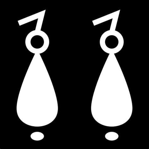 Drop earrings icon, SVG and PNG | Game-icons.net
