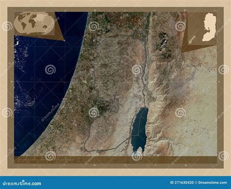 West Bank, Palestine. Low-res Satellite. Capital Stock Illustration ...