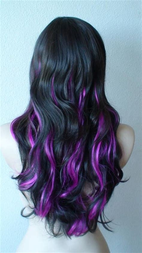 Top 100 image black hair with purple highlights - Thptnganamst.edu.vn