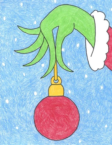 Easy Grinch Hand Drawing Tutorial Video and Grinch Hand Coloring Page | Grinch hands, Grinch ...