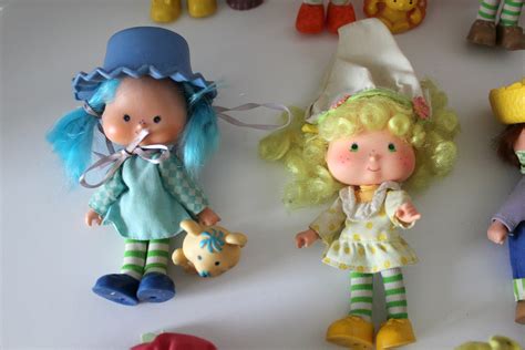 Vintage Lot Strawberry Shortcake Dolls with Pets, 1980s Party Pleaser, Friend