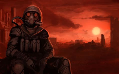 Man wearing gas mask illustration, artwork, futuristic, apocalyptic HD ...