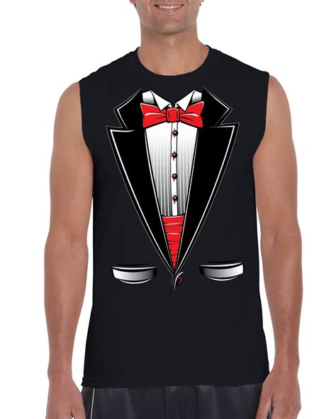 Artix - Men's Graphic T-Shirt Sleeveless - Tuxedo Prom Costume ...