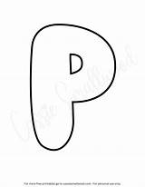 Bubble Letter Capital P Printable Pdf Sketch Coloring Page sketch template