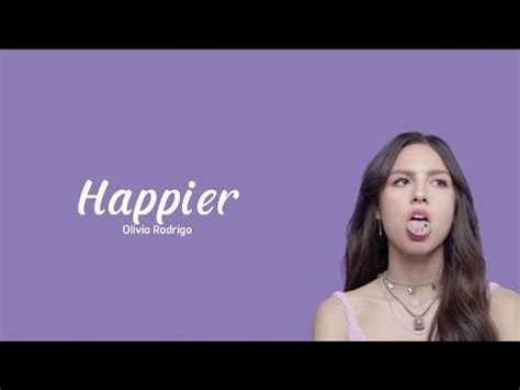 Happier - Olivia Rodrigo (Lyrics) - YouTube