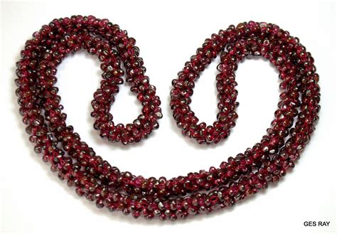 Vintage Garnet Seed Woven Necklace | Woven necklace, Garnet bead, Necklace etsy