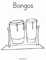 Bongos Coloring Page  Twisty Noodle sketch template