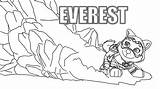 Mighty Everest Coloring Page Pages sketch template