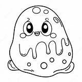 Cute Cartoon Slime Coloring Page  Pagescom sketch template