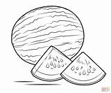 Watermelon Coloring Image sketch template