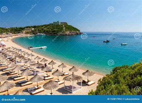 View on Beautiful Jale Beach in Himare, Albania Stock Photo - Image of albania, jale: 153817952
