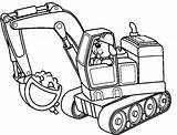 Excavator Coloring Sheet Pages sketch template