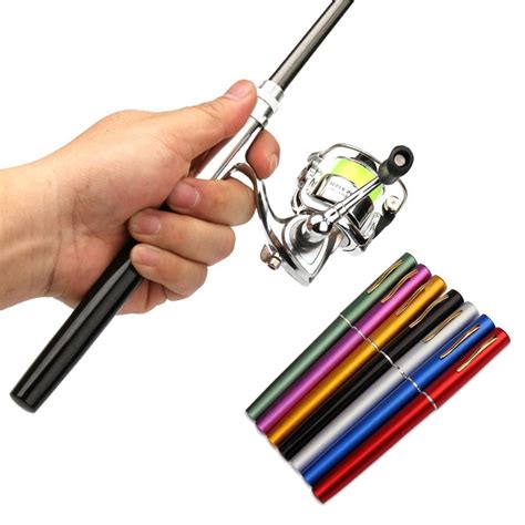 Pen Fishing Rod Reel Combo Set, Mini Pocket Telescopic Fishing Rod ...