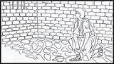Joseph In Prison Coloring Page Sketch sketch template