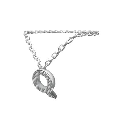 Silver Letter "Q" Chain - R6, 2.0-3.0 male Initial | Roblox Item - Rolimon's